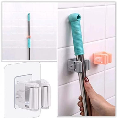 Adhesive Broom and Mop Holder