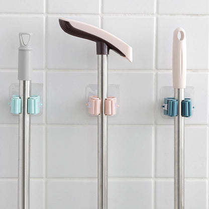 Adhesive Broom and Mop Holder