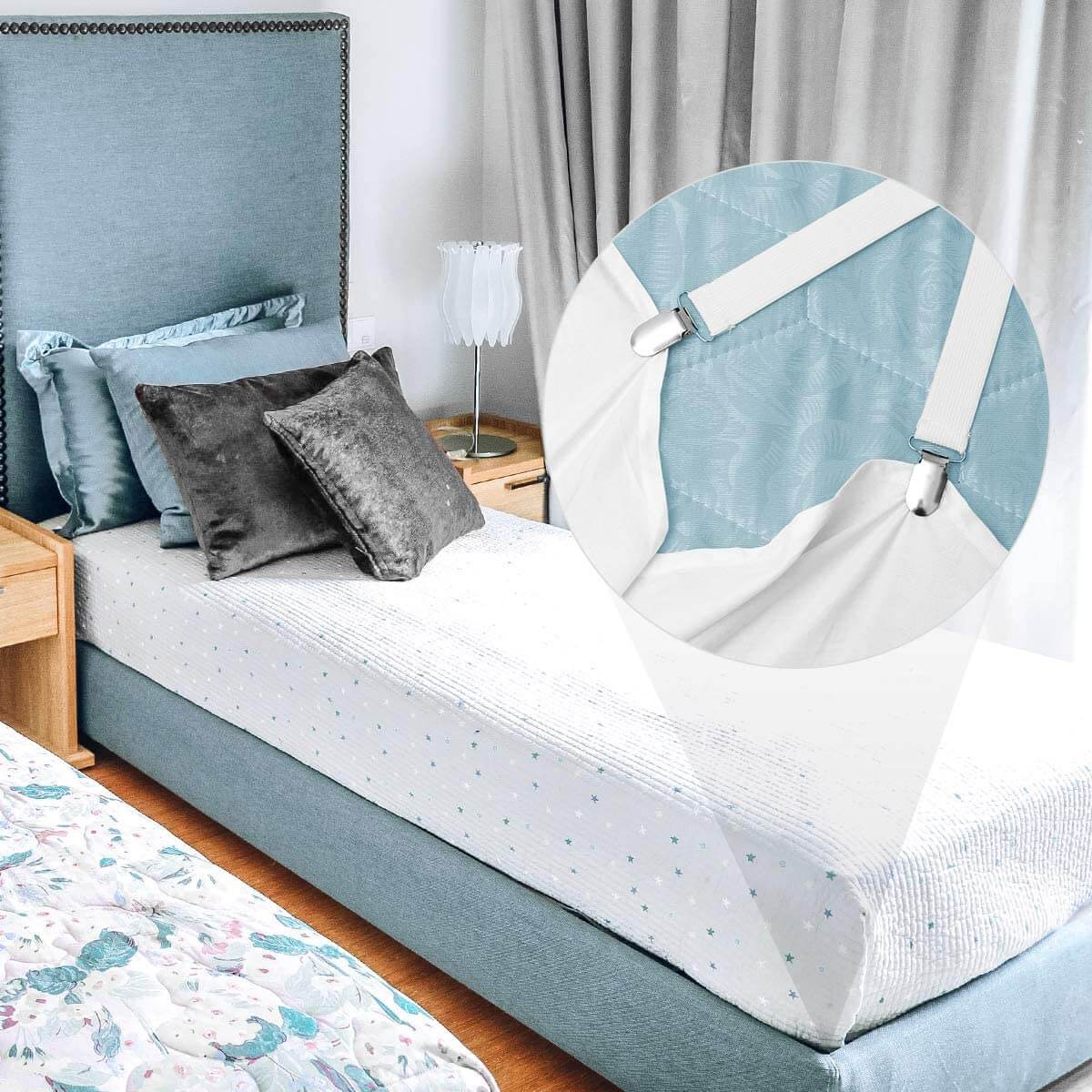 Bed Sheet Holders 4 Piece Set